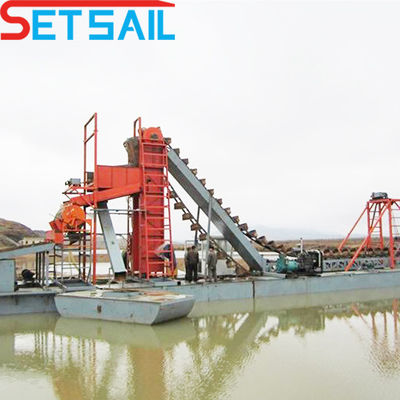 60m3-300m3 Capacité Dredger à chaîne et à seau de sable pour l'or et les diamants de rivière Grande capacité