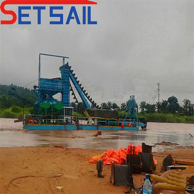 Chain Bucket River Machines minières d'or et de diamants avec 172 PCS-200 PCS Chain quantité