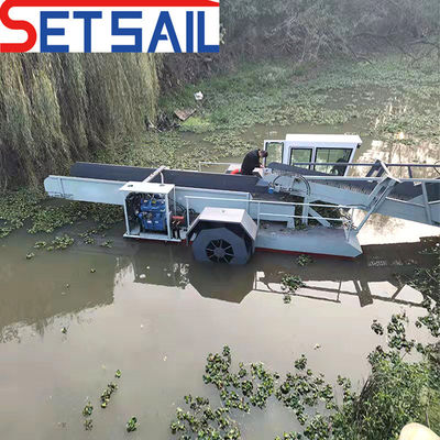 Projet de machine de récolte de mauvaises herbes aquatiques de 0,55 m à 2 m avec une vitesse de travail de 3,5 à 5 kn/h