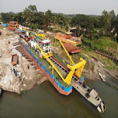 Dégraphieuse à aspiration pour le dragage de boue en rivière, à moteur diesel, profondeur 0,5 M à 30 M