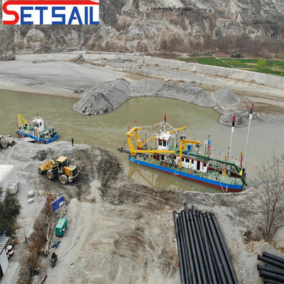 800m3 coupeur de débit d'eau pompe à sable dragueuse à voile fixe et système hydraulique Rexroth