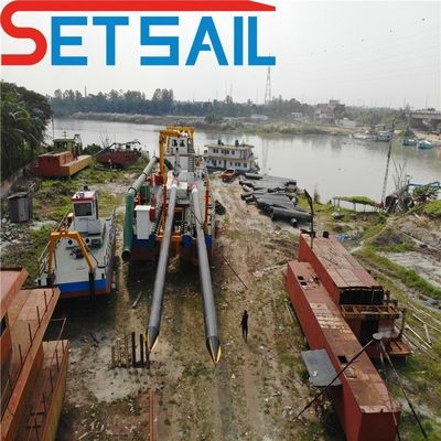Poids total 28-1000t Siemens PLC Cutter Suction Sand Dredging Machine avec une rampe d'ancrage