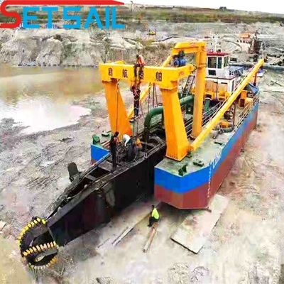 Dragueuse à aspiration de 12 pouces utilisée pour l'extraction de sable dans la rivière Hauteur totale 2 mètres