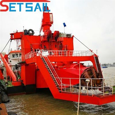 7 mètres de largeur totale 12 pouces Dredger de sable à coupe avec Cummins 200kw puissance du moteur auxiliaire