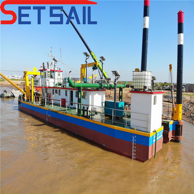 Dredger à aspiration à coupe de 10 pouces pour moteur diesel à sable de rivière et pompe hydraulique incluse