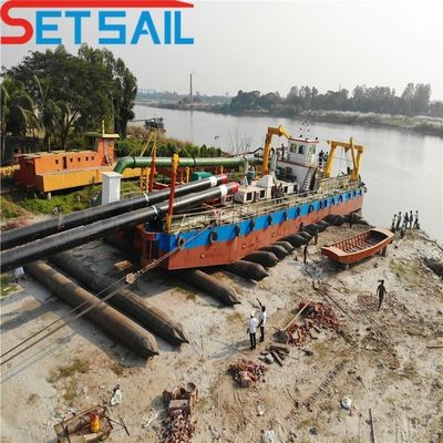 10 pouces coupeur aspiration rivière dragueur de boue pour le dragage largeur totale 5,5 m hauteur totale 1,48 m