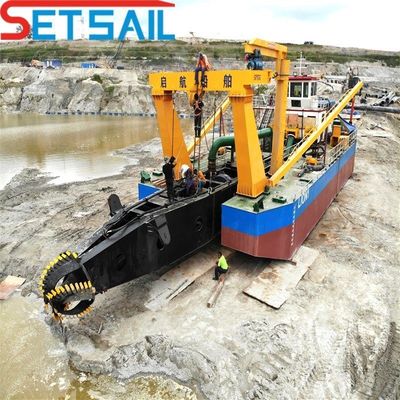 Dredger à pompe à aspiration de 10 pouces pour le sable des rivières à une profondeur de dragage de 8 mètres