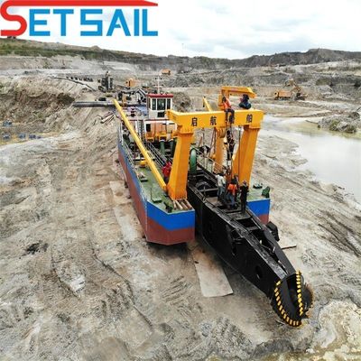 Dredger à pompe à aspiration de 10 pouces pour le sable des rivières à une profondeur de dragage de 8 mètres