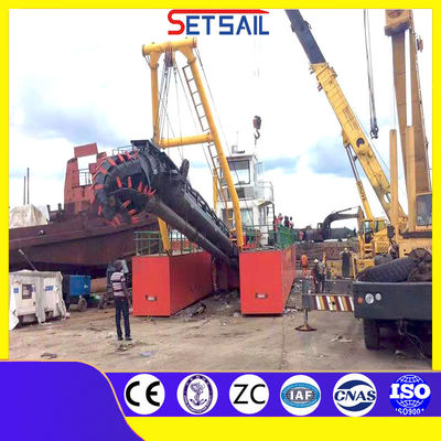 Moteur hydraulique diesel 10 pouces coupeuse aspiration bateau de sable de rivière avec 1500m3 de débit d'eau