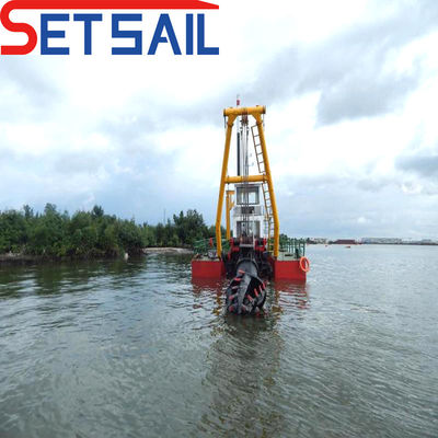 Dredger à aspiration à coupe hydraulique avec une distance de décharge de 15 km et moteur diesel importé