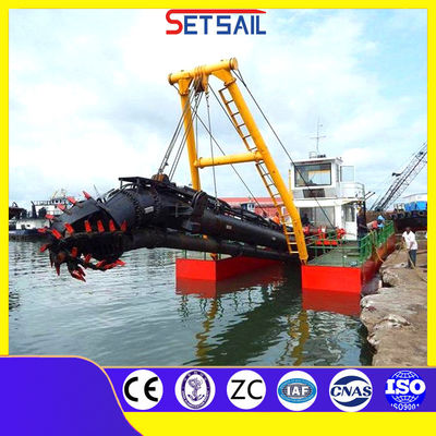 Dredger à aspiration à coupe de 10 pouces pour un débit d'eau de 1500 m3 et une distance de décharge de 1000 m