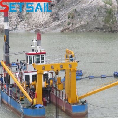 Dredger à sable à aspiration de 8 pouces avec rampe d'ancrage et 800 mètres de décharge