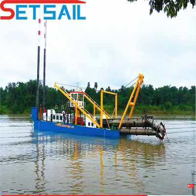 Dredger à gravier à aspiration à coupe diesel avec débitmètre et puissance maximale de tête de coupe de 500 kW