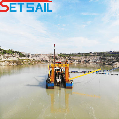 Une drague de sable à moteur diesel de 6 pouces avec tête de coupe et pompe à sable de Shijiazhuang