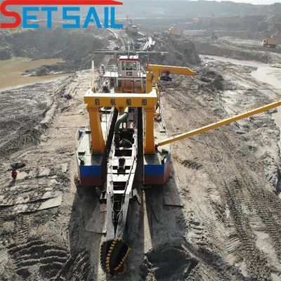 Machine de découpe de sable à aspiration à moteur diesel Weichai de 6 pouces pour l'extraction de sable lourd
