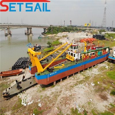 8 pouces Dredger de sable de rivière / Dredger de boue / Dredger de terre cuite QH-D97 avec 5000m3 de débit d'eau