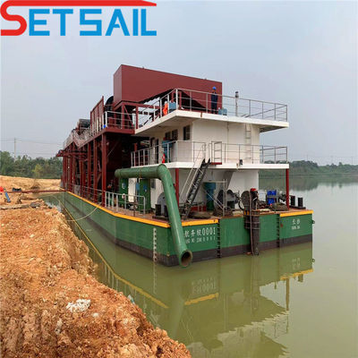 Dredger à aspiration de 24 pouces avec sable de rivière et profondeur de dragage de 18 m