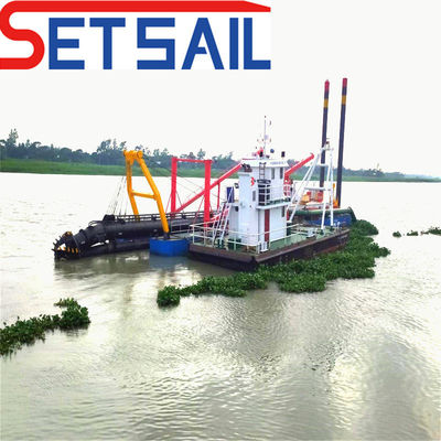 Coupeur Weichai personnalisé Suction Dredging Sand Boat avec Spud Position Rexroth Hydraulique