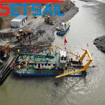 Bateau de dragage à aspiration à coupe avec système hydraulique CSS-6 Diamètre de tête de coupe 1000-3000 mm