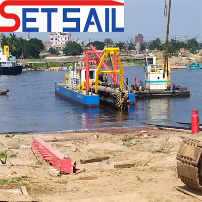Monnaie américaine moteur diesel coupeur aspirateur dragueur bateau pour l'extraction du sable dans les rivières