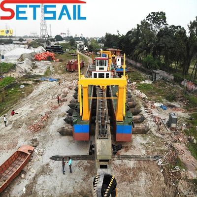 Shijiazhuang pompe industrielle coupeuse aspiratrice dragueuse de sable pour rivière boue profondeur 2,2m-5m