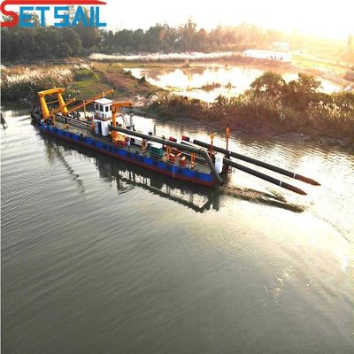 Hauteur totale 7 m Tireur à treuil hydraulique aspirateur dragueur de sable de rivière avec ancrage