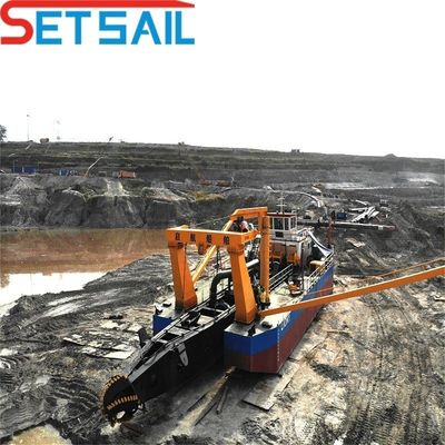 Vessel d'aspiration de 24 pouces avec tuyau de décharge de 500 mm de diamètre et moteur diesel