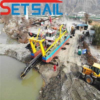 Dragueuse à aspiration de 24 pouces avec moteur diesel, treuil hydraulique et pompe à sable cyclonique