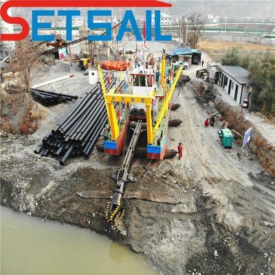 Dragueuse à aspiration de 24 pouces avec moteur diesel, treuil hydraulique et pompe à sable cyclonique