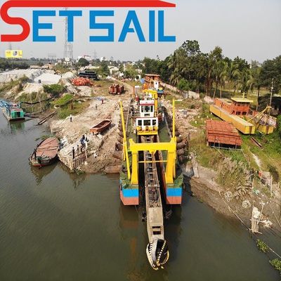Dredge hydraulique de 6 000 m3 pour le réservoir de la rivière Lake Port et la voie navigable intérieure
