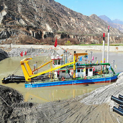 Pompes sous-marines Anchor Boom Cutter Suction Dredger avec station de propulsion 1,2 m de tirage