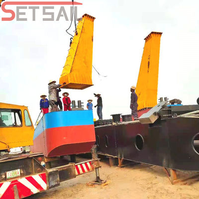 Excavatrice de sable fluviale à double moteur diesel certifiée ISO Longueur totale 17 M-60 M