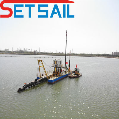 QHCST-30 Coupeuse de boue fluviale dragueuse à aspiration dragueuse à moteur diesel Total lenth 17m-60m