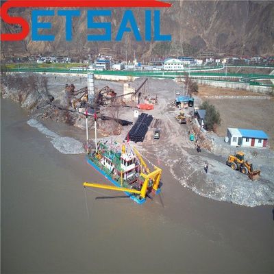 18 pouces Dredger à aspiration avec moteur Cummis et 500 mm de diamètre du tuyau de décharge