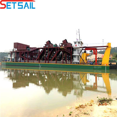 Types de cyclones Flux d'eau d'hydrocyclone 3500m3 Dredger à aspiration à coupe utilisé dans le lac de rivière