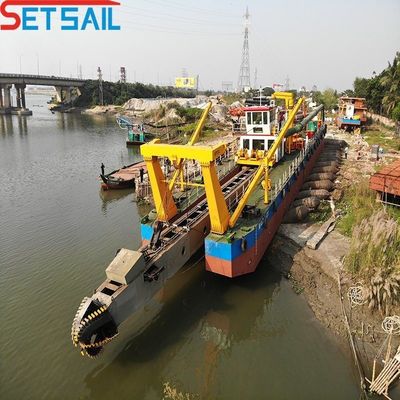Dredger à aspiration à pompe hydraulique avec moteur Cumins et capacité de 500 mètres cubes