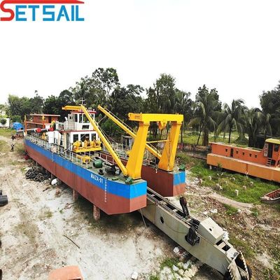 Dredger à aspiration à pompe hydraulique avec moteur Cumins et capacité de 500 mètres cubes