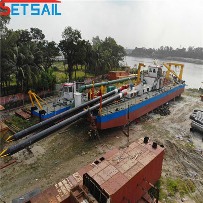 18 pouces Dredger à aspiration à coupe pour le Bangladesh Monnaie américaine épaisseur de plaque d'acier de fond de 12 mm