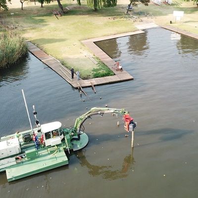 Dragueuse à sable amphibie hydraulique pour les rivières, fonction et performances personnalisées