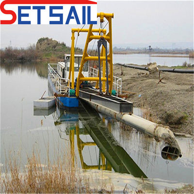 Demande personnalisée QHJCD-1 Dredger à aspiration à réaction à moteur diesel pour le sable et la boue des rivières