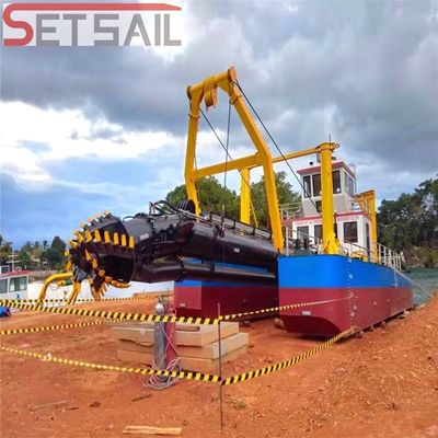 Dredger à sable de 582 kW avec une puissance de tête de coupe de 260 kW et une profondeur de dragage de 10 m