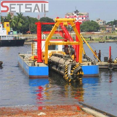 Dredger à sable de 582 kW avec une puissance de tête de coupe de 260 kW et une profondeur de dragage de 10 m