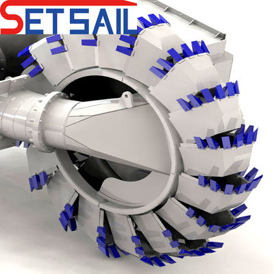 CTS type fente moteur diesel pompe à sable débit d'eau 1500m3 drague à roues avec 1