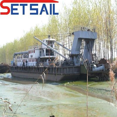 Dragueuse à roues à moteur diesel Weichai avec une profondeur de son et une longueur totale de 17 m à 50 m