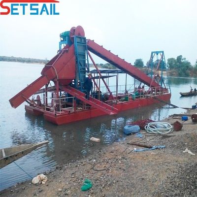 5.5kw-50kw Drum Screen Motor Chain Bucket River Mining Gold Dredger pour votre bien