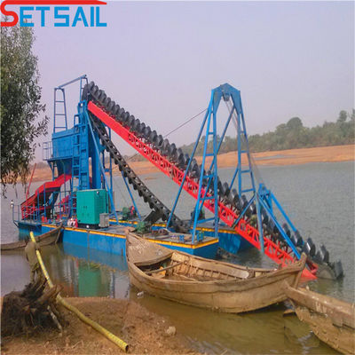 5.5kw-50kw Drum Screen Motor Chain Bucket River Mining Gold Dredger pour votre bien