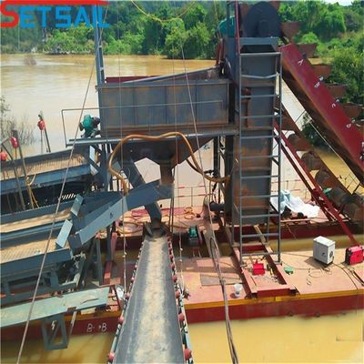 5.5kw-50kw Drum Screen Motor Chain Bucket River Mining Gold Dredger pour votre bien