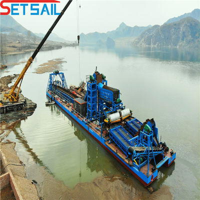 5.5kw-50kw Drum Screen Motor Chain Bucket River Mining Gold Dredger pour votre bien