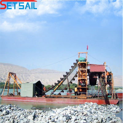 5.5kw-50kw Drum Screen Motor Chain Bucket River Mining Gold Dredger pour votre bien