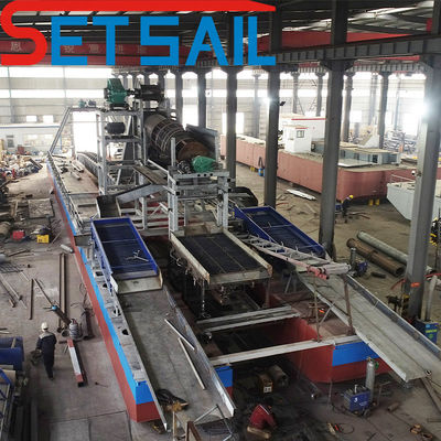 37kw-200kw Excavation de la puissance du moteur principal Dredger diamant avec équipement de processus d'extraction d'or